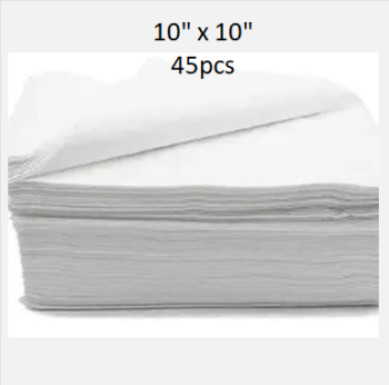 Disposable Face Tissues, 45pcs, 60GSM, Size 10" x 10"