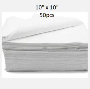 Disposable Face Tissues, 50pcs, 60GSM, Size 10" x 10"