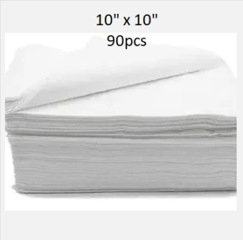 Disposable Face Tissues, 90pcs, 60GSM, Size 10" x 10"