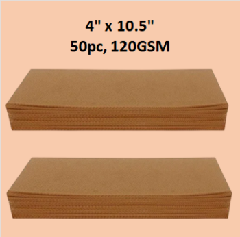 Wax Strips, 120GSM, Size 4.0" x 10.5", 50pcs