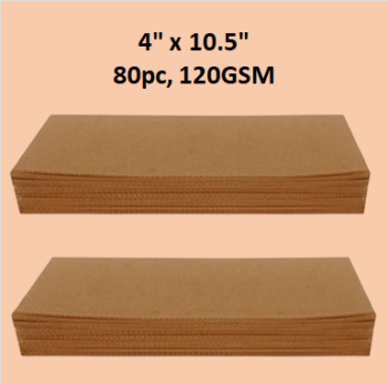 Wax Strips, 120GSM, Size 4.0" x 10.5", 80pcs