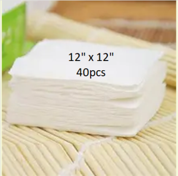 Disposable Face Tissues, 40pcs, 60GSM, Size 12" x 12"